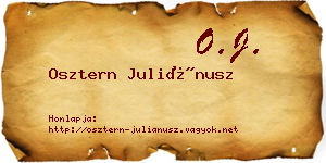 Osztern Juliánusz névjegykártya